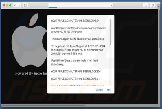 YOUR APPLE COMPUTER HAS BEEN LOCKED Schwindel (Mac)