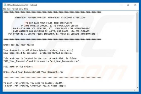 All_Your_Documents.rar Erpressersoftware