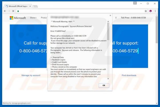 Microsoft Warning Alert Betrug