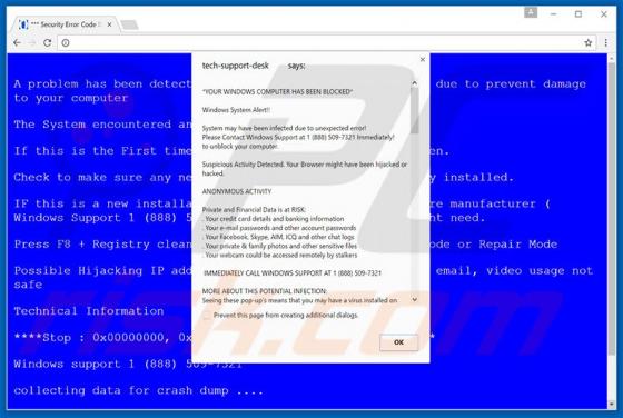 Your Windows Computer Has Been Blocked Schwindel