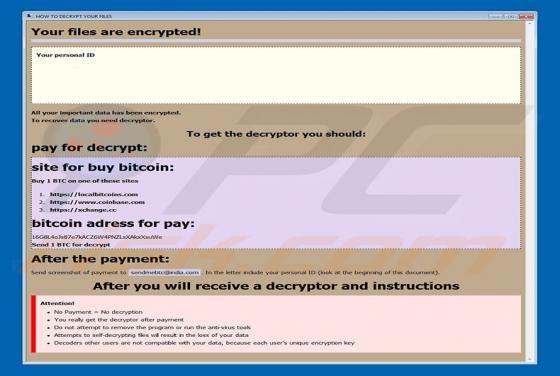 GlobeImposter Erpressersoftware