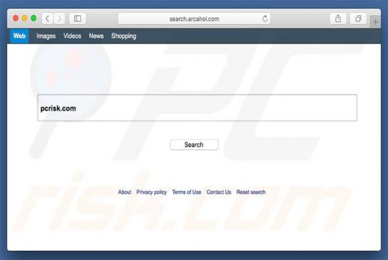 Search.arcahol.com Weiterleitung (Mac)