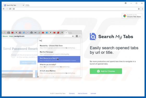 Search My Tabs Werbefinanzierte Software