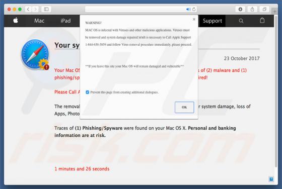 WARNING! MAC OS Is Infected Schwindel (Mac)