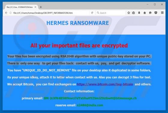 Hermes Erpressersoftware