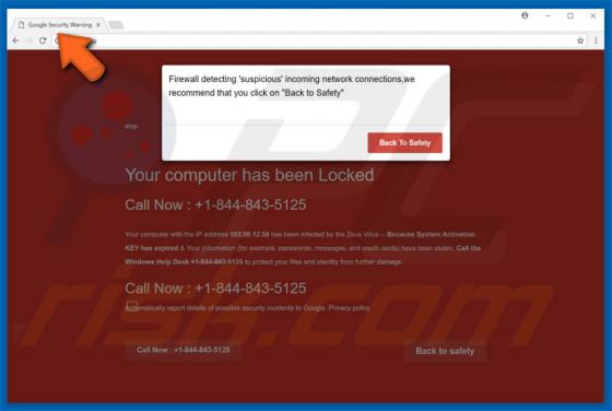 Google Security Warning Schwindel