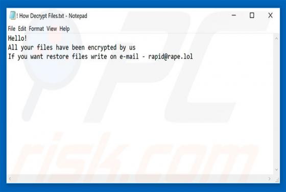 Rapid Erpressersoftware