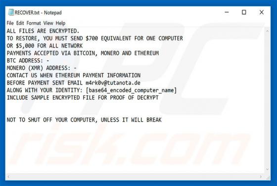 PLANETARY Erpressersoftware