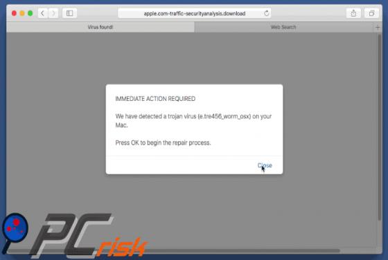 We Have Detected A Trojan Virus Schwindel (Mac)