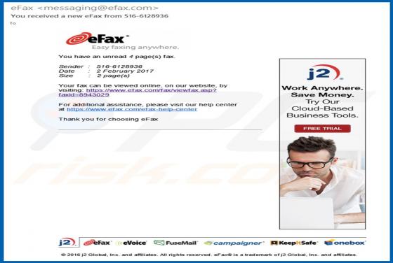 eFax SPAM