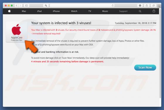 AppleCare Protection Plan POP-UP Betrug (Mac)