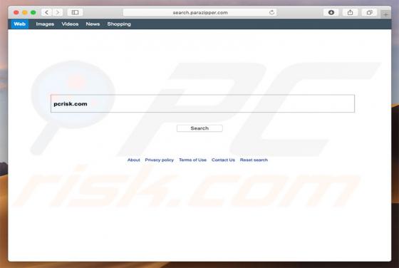 Search.parazipper.com Weiterleitung (Mac)