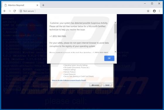 System Firewall Has Blocked Some Features POP-UP Betrug