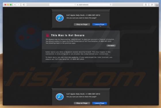 This Mac Is Not Secure POP-UP Betrug (Mac)