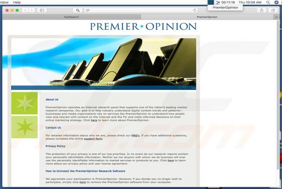 PremierOpinion Unerwünschte Anwendung (Mac)