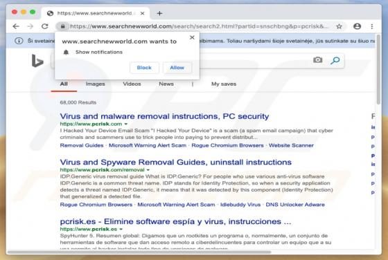 Searchnewworld.com Weiterleitung (Mac)