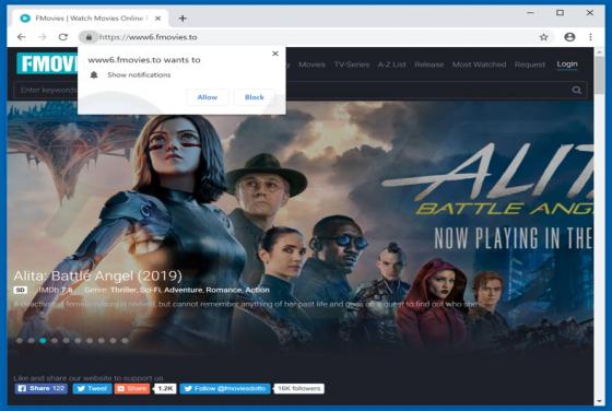 Fmovies Werbung