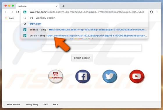 Trovi.com Weiterleitung (Mac)