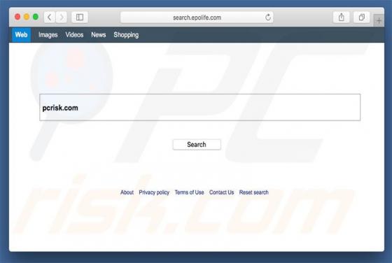 Search.epolife.com Weiterleitung (Mac)