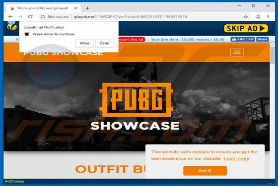 Gloyah.net Werbung