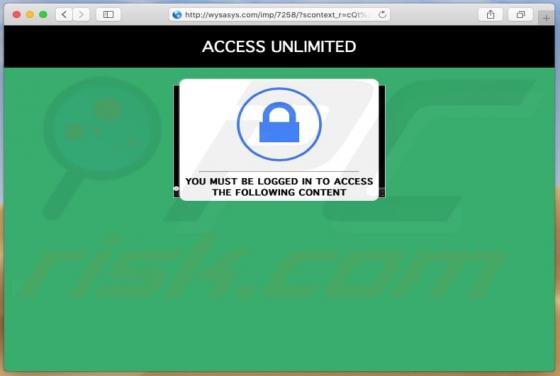 Wysasys.com POP-UP Werbung (Mac)