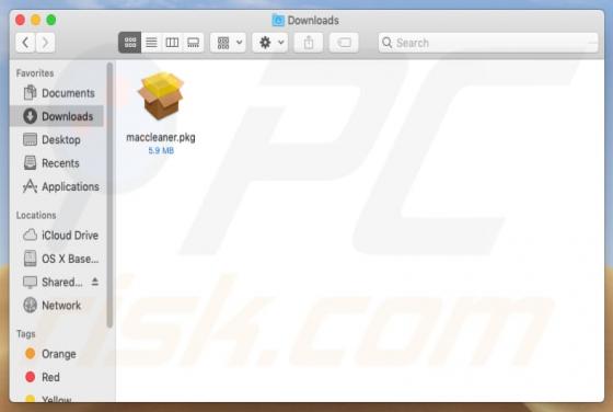 Maccleaner.pkg Virus (Mac)
