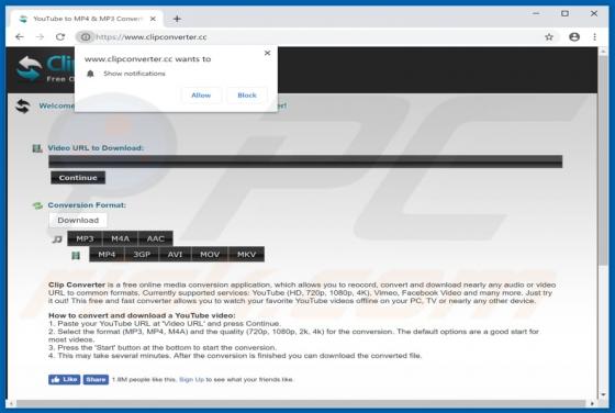 Clipconverter.cc Werbung