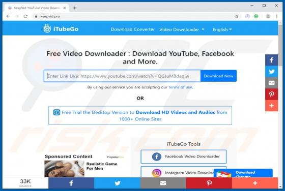 Keepvid.pro Werbung