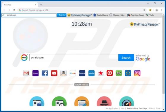 MyPrivacyManager Symbolleiste