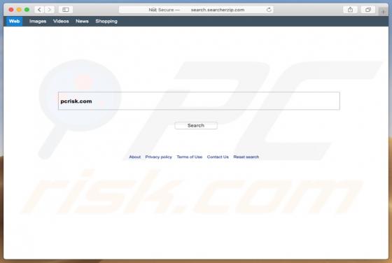 Search.searcherzip.com Weiterleitung (Mac)