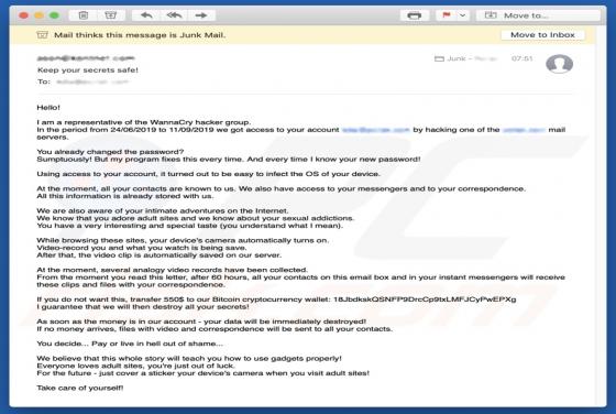 WannaCry Hacker Group Email Betrug