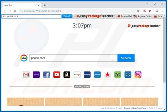 EasyPackageTracker Symbolleiste