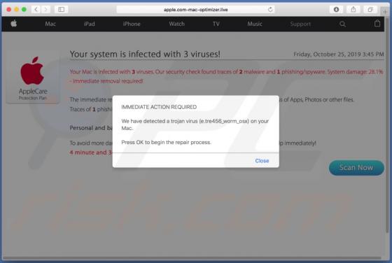 Apple.com-mac-optimizer.live POP-UP Betrug (Mac)