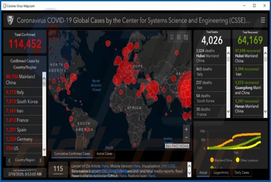 Corona-Virus-Map.com Trojaner