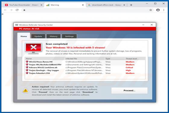 Your Windows 10 Is Infected With 5 Viruses! POP-UP Betrug