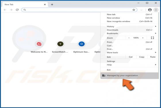 Chrome "Managed By Your Organization" Browserentführer (Windows)