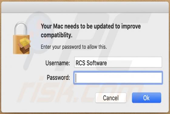 Your Mac Needs To Be Updated To Improve Compatibility POP-UP Betrug (Mac)