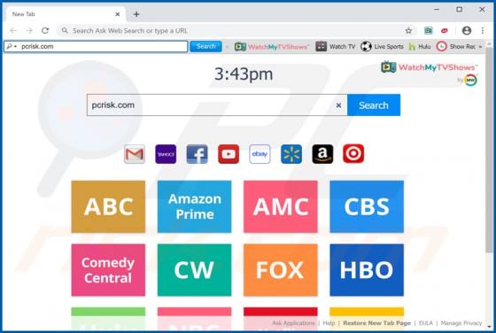 WatchMyTVShows Symbolleiste