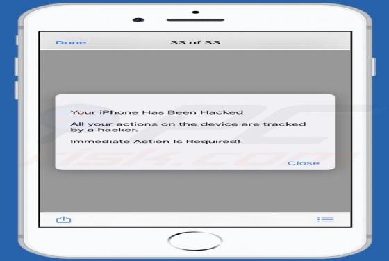 Your iPhone Has Been Hacked POP-UP Betrug (Mac)