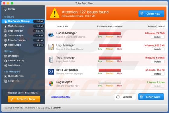 Total Mac Fixer unerwünschte Anwendung (Mac)